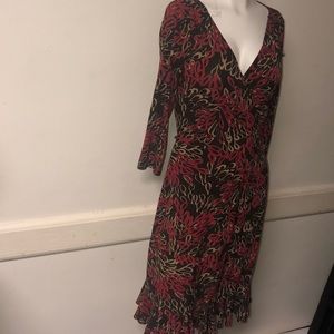 Lone Times Brown Printed Dress Size 8